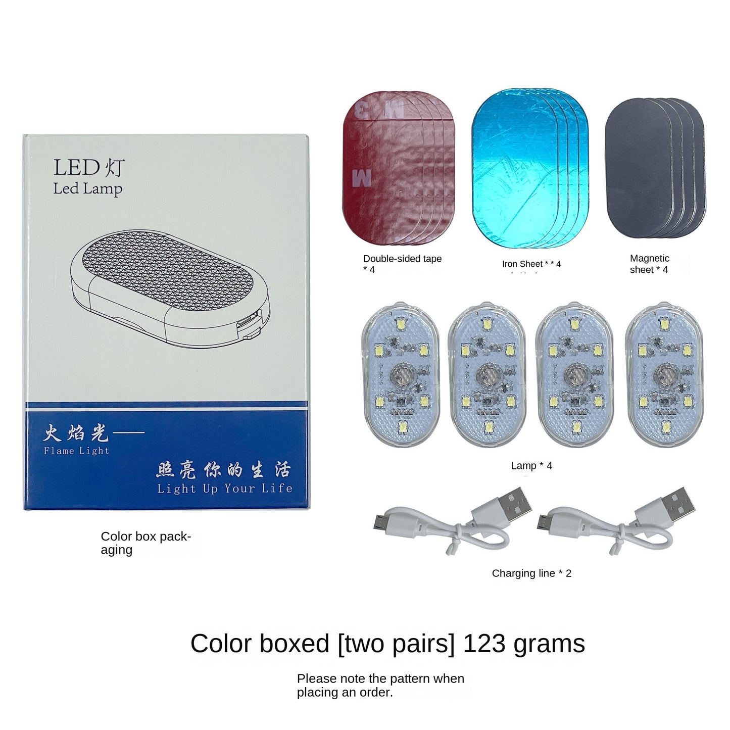 Auto-Touch-Leuchte, Auto-Innenraumbeleuchtung mit USB-Ladefunktion und Leselampe, LED-Raumbeleuchtung (Großhandel)