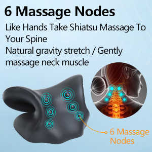 Coussin cervical chauffant relaxant pour le cou et les épaules, avec traction cervicale, par eprolo.