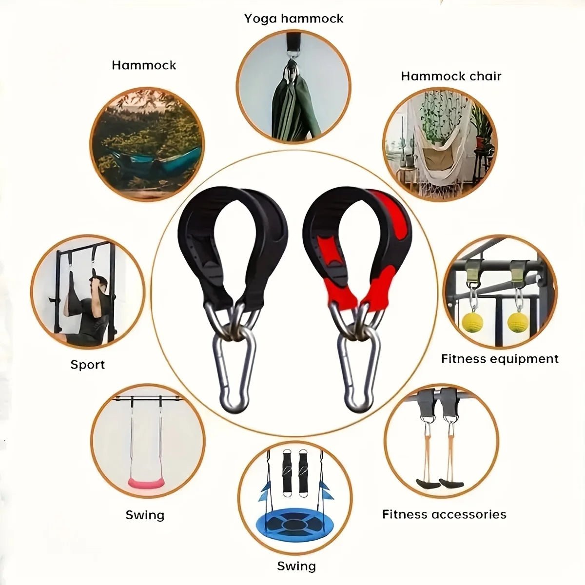 2pcs 10Inch Multifunctional Anti - Slip Safety Belt Fitness Ring Horizontal Bar Double - Layer Belt Sandbag Swing Connection Belt - 𝐝𝐮𝐯𝐥𝐚𝐬𝐡𝐨𝐩.𝐜𝐨𝐦