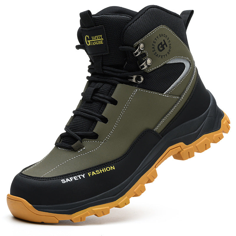 Men's anti smashing and anti piercing hiking work shoes are breathable for men