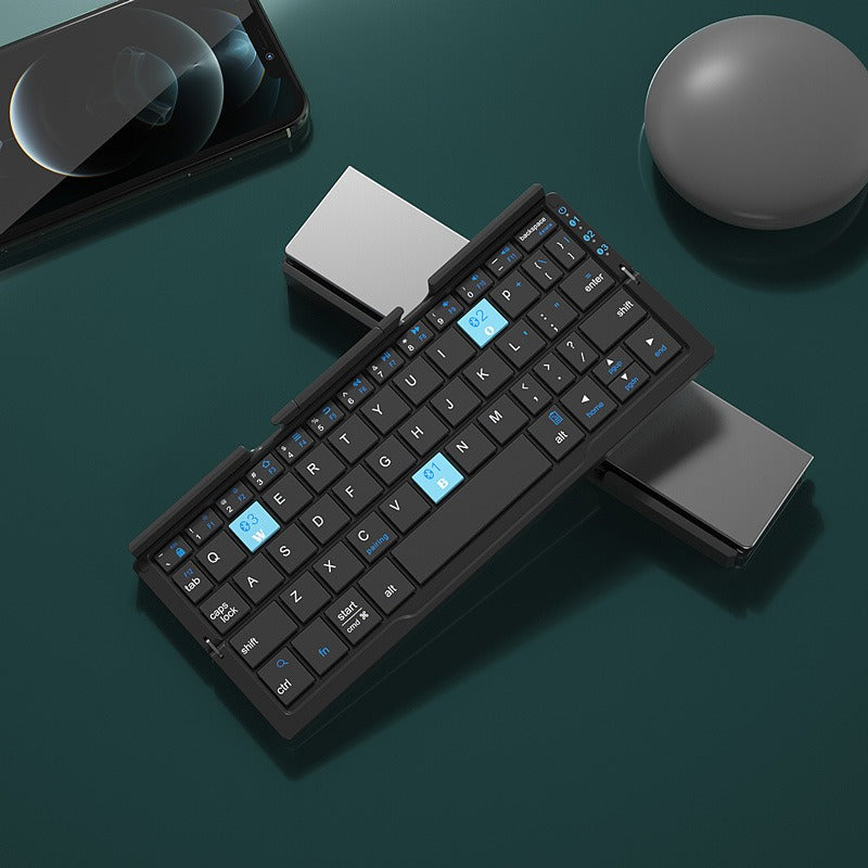 Tastatura pliabilă Bluetooth poate fi conectată la tablete, laptopuri, birouri, telefoane portabile, tastaturi wireless