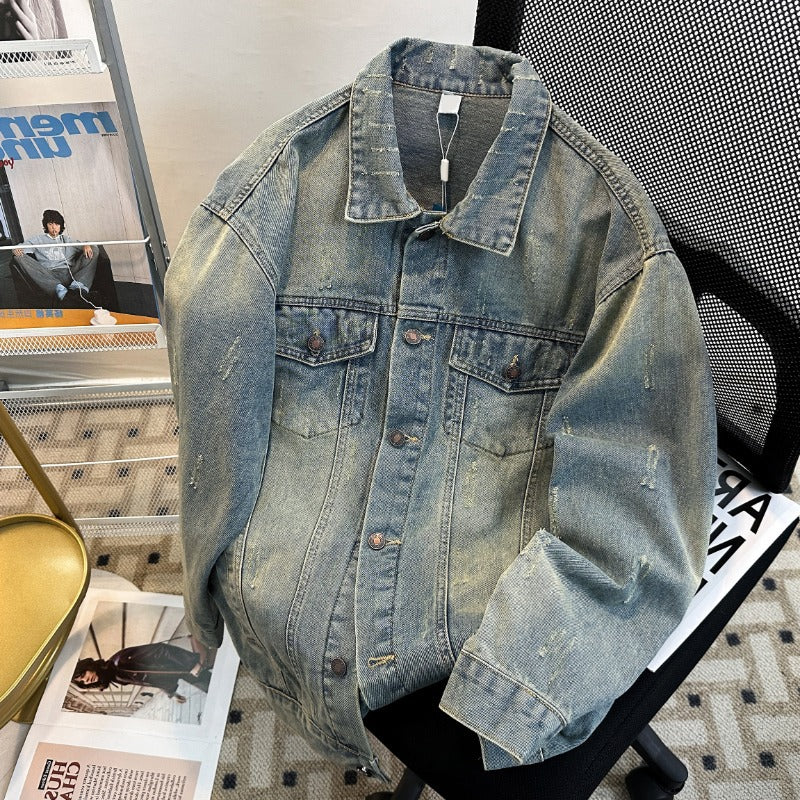 Workwear denim jacket men's spring and autumn new style
