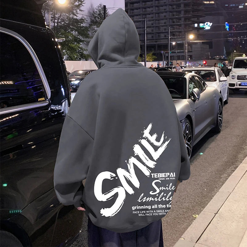 2025 New Men's Fashion Brand Hooded Sweatshirt for Spring and Autumn, Hoodie with Hong Kong Style, Loose Outerwear