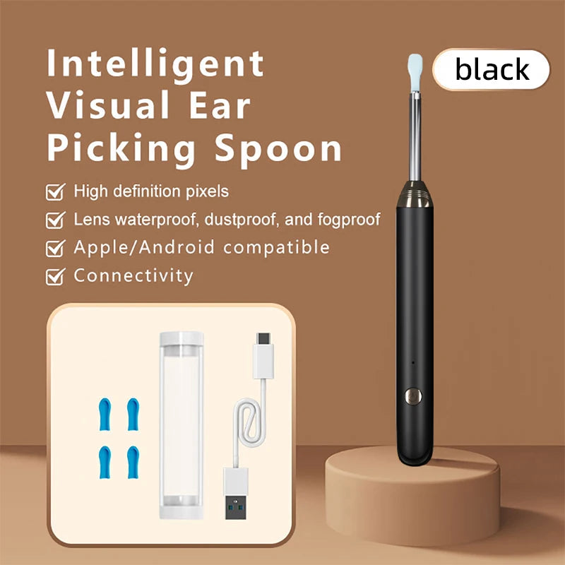 Tinsol Smart Visual Ear Cleaner 1296P Ureche Sticks Otoscop USB C Încărcare Endoscop Ceară Îndepărtarea Instrumentului Earpick Camera Îngrijire a Sănătății