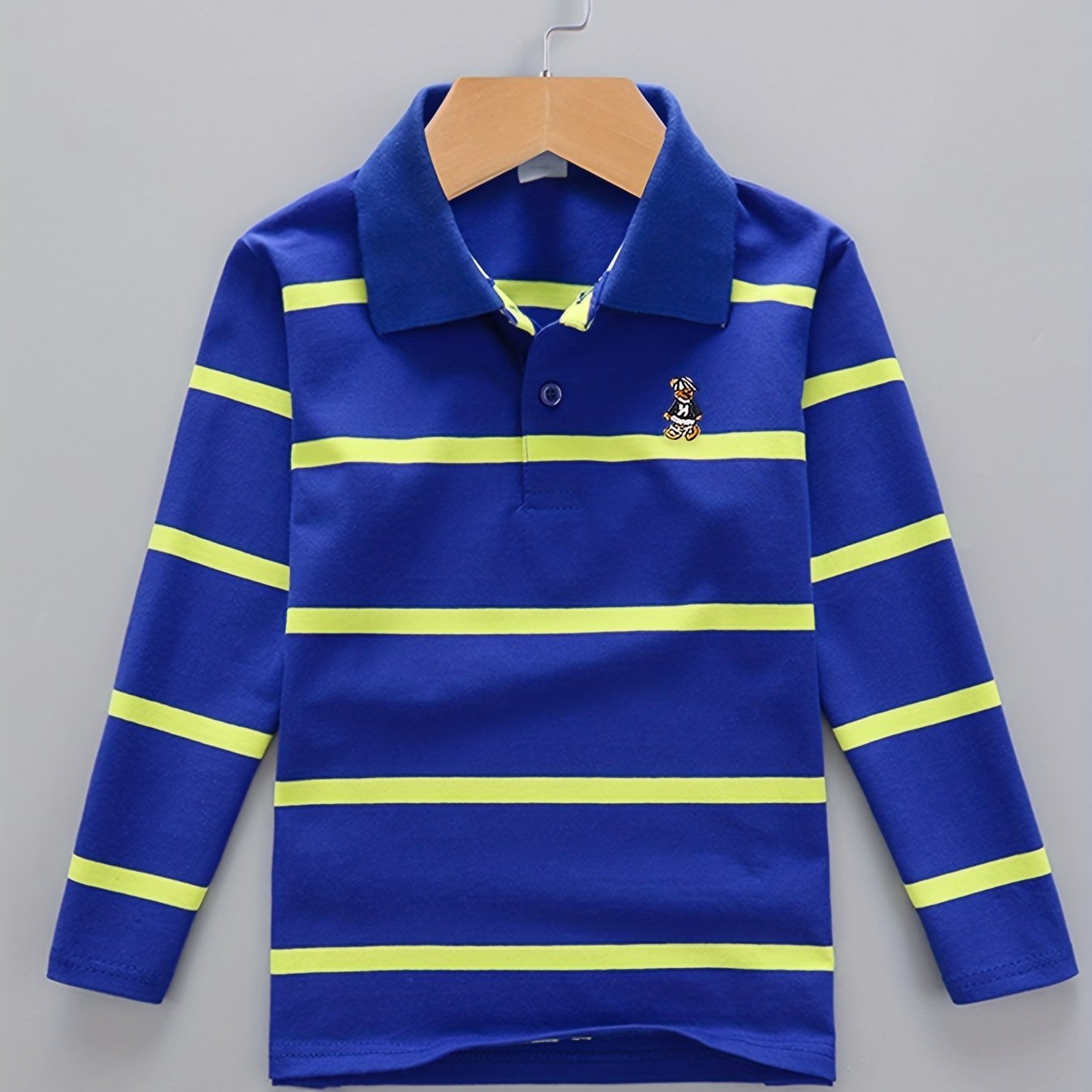 Boys' Casual Lapel Shirt Children's Top Long Sleeve T-Shirt Children's Clothing Comfortable Breathable - 𝐃𝐔𝐕𝐋𝐀𝐒𝐇𝐎𝐏