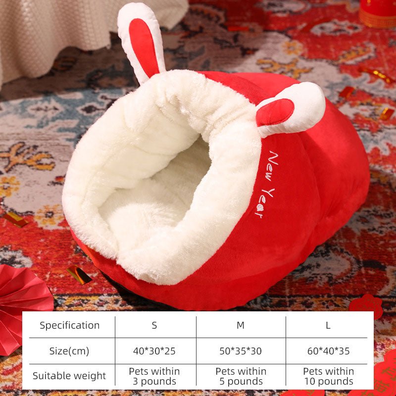 New Pet Kennel Popular Winter Cat Dog Slipper Kennel Cat Kennel Dog Kennel Warm Plush Thickened Small Kennel - 𝐝𝐮𝐯𝐥𝐚𝐬𝐡𝐨𝐩.𝐜𝐨𝐦