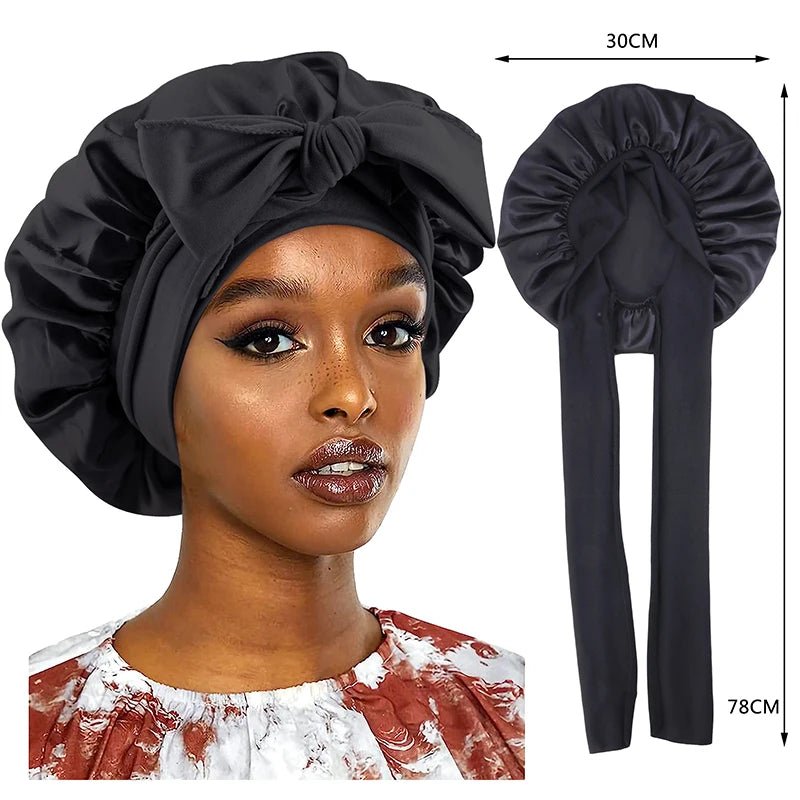 New Satin Sleeping Cap For Women Solid Wide Band Stretch Head Tie Silky Bonnet Edge Wrap Nightcap Hair Care Shower Head Cover - ๐๐ฎ๐ฏ๐ฅ๐๐ฌ๐ก๐จ๐ฉ.๐๐จ๐ฆ