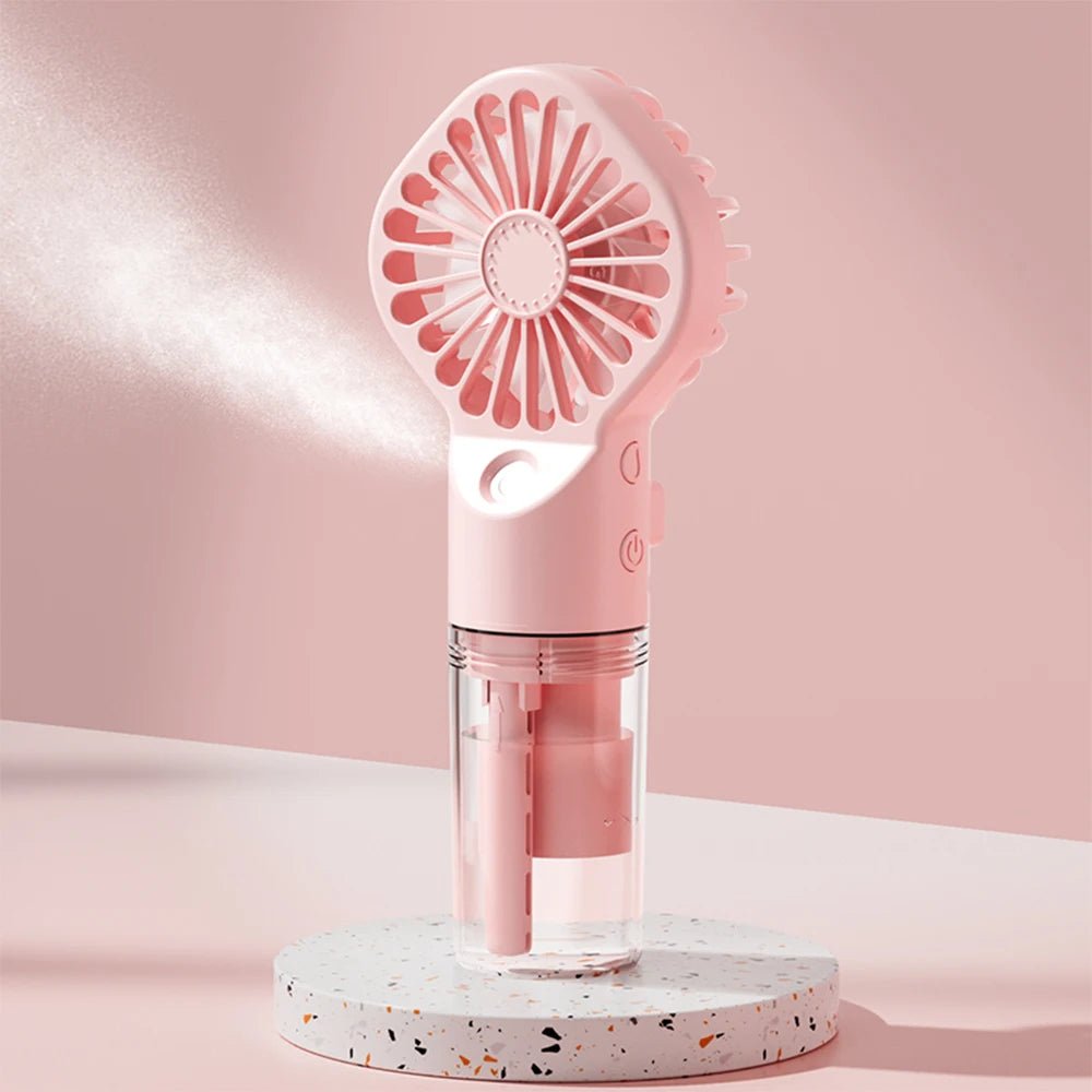Portable Humidifier Fan Mini Handheld Mist Fan Portable USB Rechargeable Handheld Fan with Humidifier Mini Water Spray Hand Fan - 𝐝𝐮𝐯𝐥𝐚𝐬𝐡𝐨𝐩.𝐜𝐨𝐦