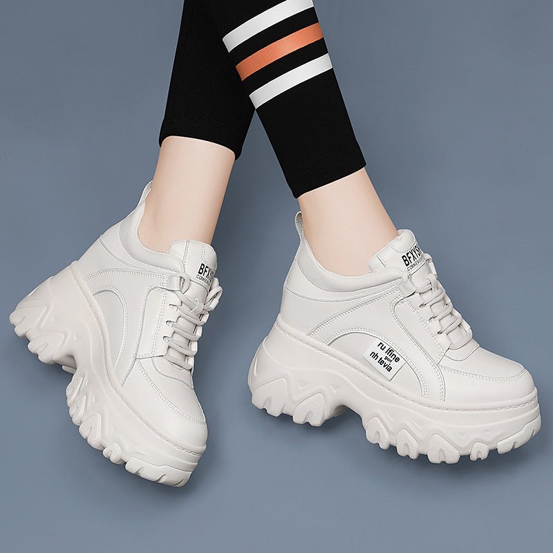 Thick soled height increasing dad shoes, casual women's shoes, Korean version trend - 𝐝𝐮𝐯𝐥𝐚𝐬𝐡𝐨𝐩.𝐜𝐨𝐦