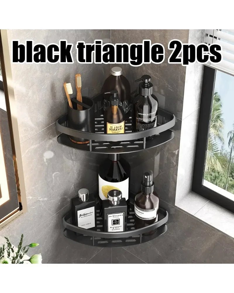 Wall Mounted Shower Shampoo Rack, Bathroom Towel Rack, Diamond Free Stand, Tripod Corner, Rectangular Storage Organizer - 𝐝𝐮𝐯𝐥𝐚𝐬𝐡𝐨𝐩.𝐜𝐨𝐦