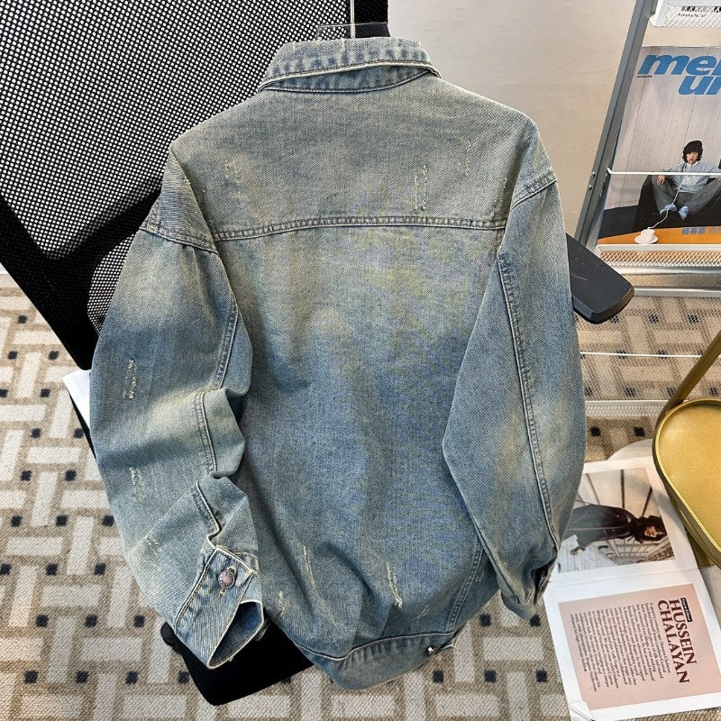 Workwear denim jacket men's spring and autumn new style