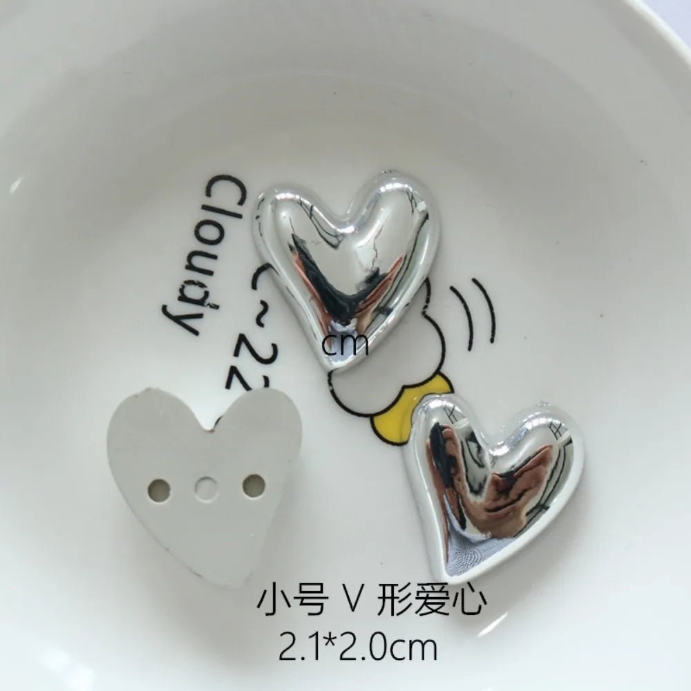 10pcs Cute Cartoon Kawaii silver heart butterfly bow Series Flat Back Resin DIY Scrapbooking Cabochons Decoration Accessories - 𝐝𝐮𝐯𝐥𝐚𝐬𝐡𝐨𝐩.𝐜𝐨𝐦