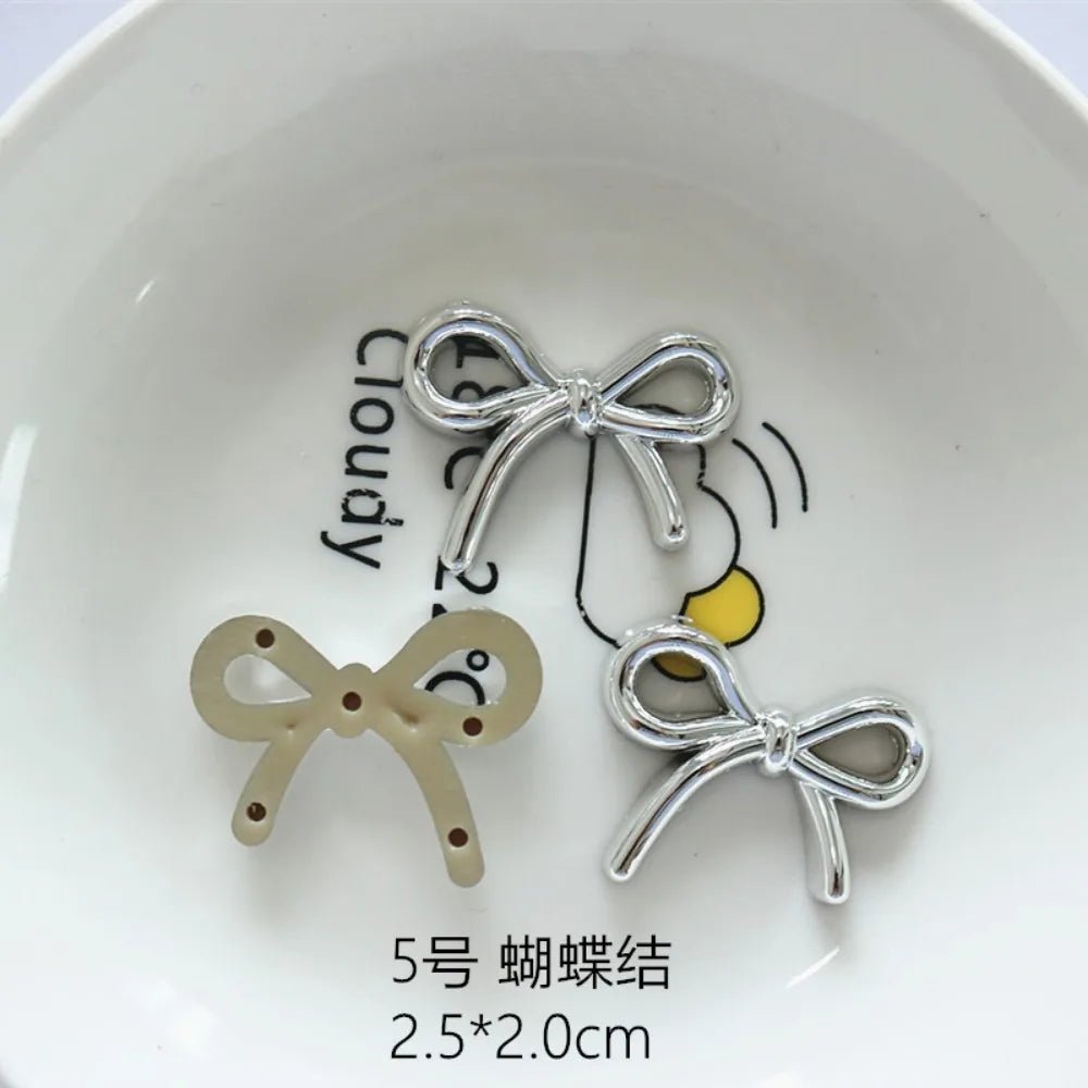 10pcs Cute Cartoon Kawaii silver heart butterfly bow Series Flat Back Resin DIY Scrapbooking Cabochons Decoration Accessories - 𝐝𝐮𝐯𝐥𝐚𝐬𝐡𝐨𝐩.𝐜𝐨𝐦