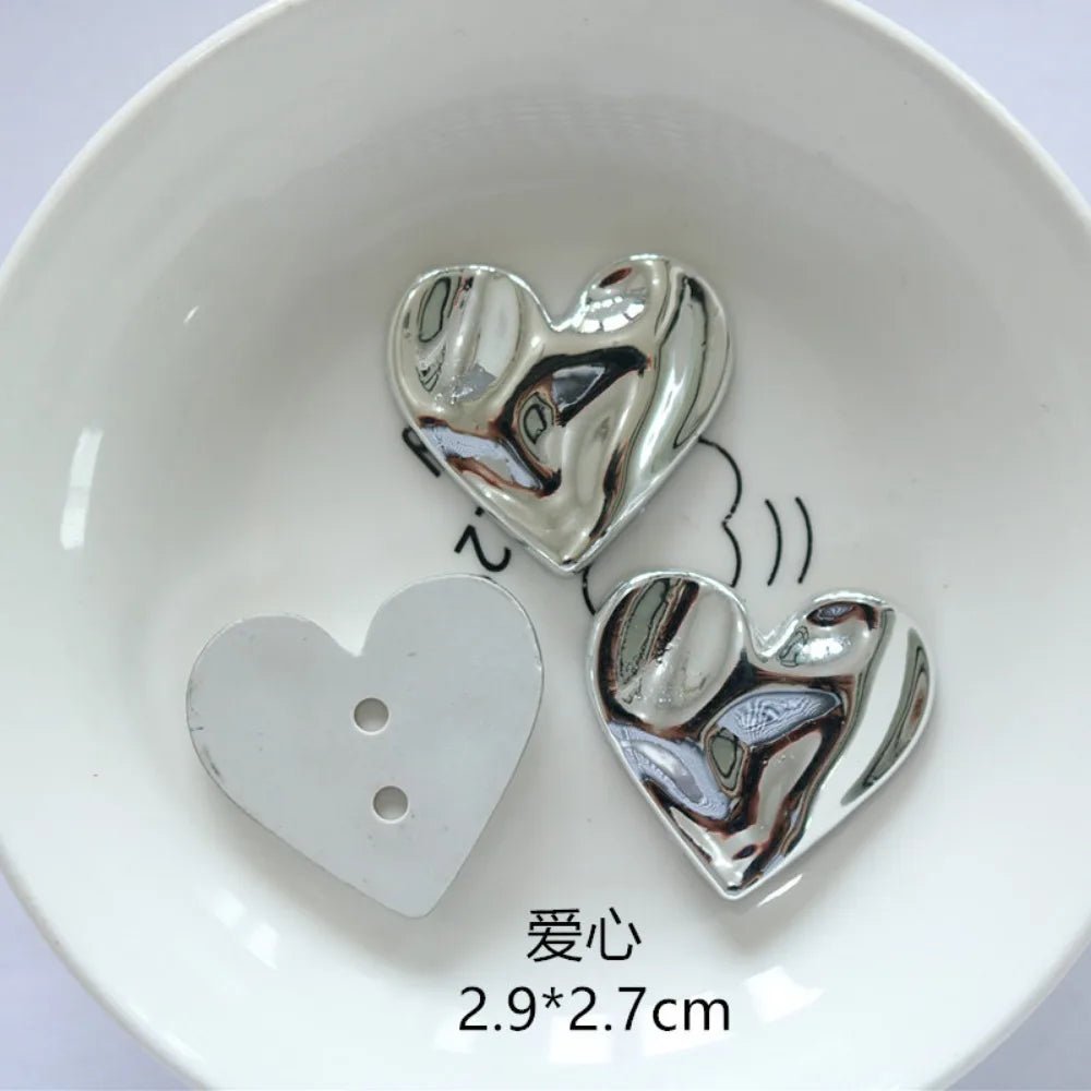 10pcs Cute Cartoon Kawaii silver heart butterfly bow Series Flat Back Resin DIY Scrapbooking Cabochons Decoration Accessories - 𝐝𝐮𝐯𝐥𝐚𝐬𝐡𝐨𝐩.𝐜𝐨𝐦