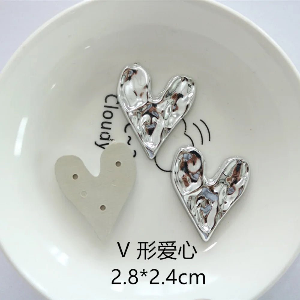 10pcs Cute Cartoon Kawaii silver heart butterfly bow Series Flat Back Resin DIY Scrapbooking Cabochons Decoration Accessories - 𝐝𝐮𝐯𝐥𝐚𝐬𝐡𝐨𝐩.𝐜𝐨𝐦