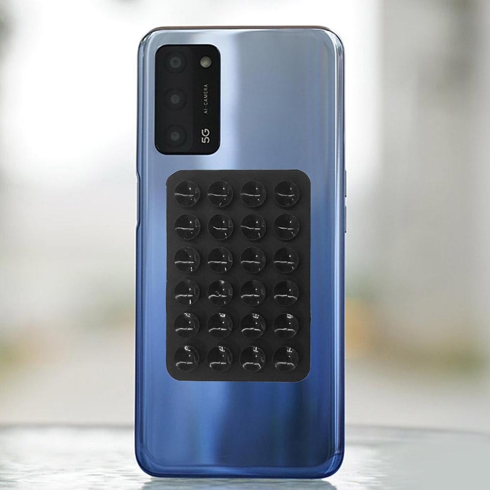 Ventuză din silicon îngroșată pentru telefon mobil, 24 de ventuze pătrate, husă din piele pentru telefon mobil, ventuză din silicon