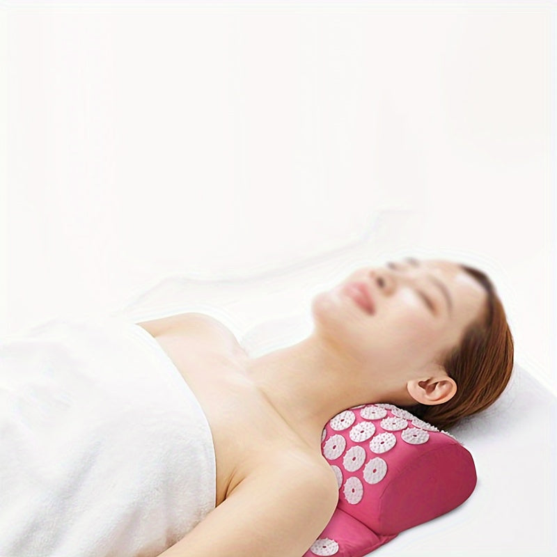 Set 3 buc pernă + pernă + sac de pânză pernă de masaj și pernă, folosite pentru relaxarea mușchilor spatelui și gâtului. Saltea de masaj cu puncte de acupunctură saltea de yoga (negru)