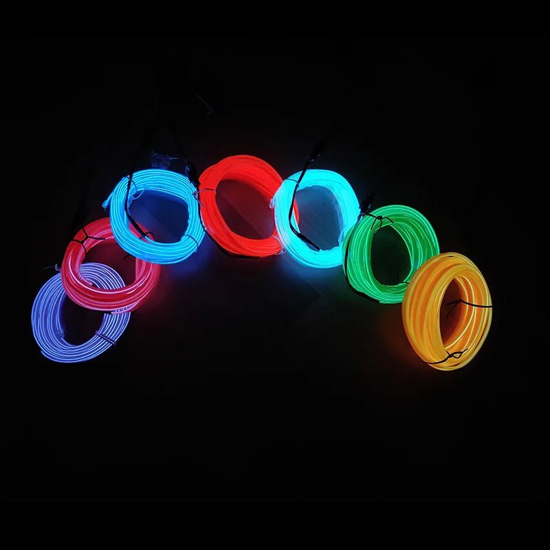 1M/3M/5M Car Interior Led Decorative Lamp EL Wiring Neon Strip For Auto DIY Flexible Ambient Light USB Party Atmosphere Diode - 𝐝𝐮𝐯𝐥𝐚𝐬𝐡𝐨𝐩.𝐜𝐨𝐦
