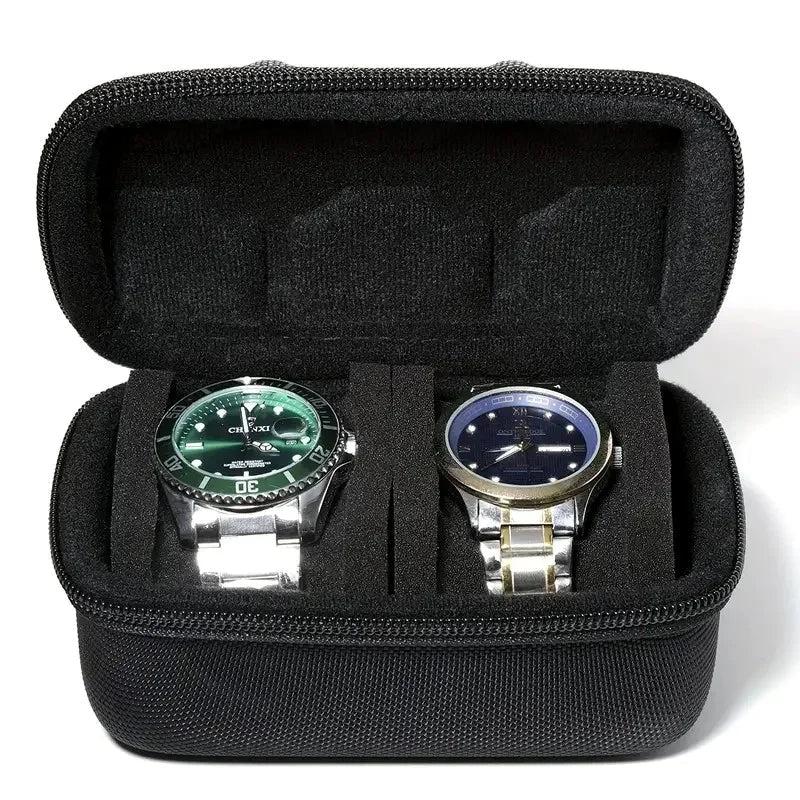1pc 2 Card Position Hard Shell Watch Storage Box, Travel Storage Bag, Hard Shell, Portable Anti - pressure, Ideal choice for Gifts - 𝐝𝐮𝐯𝐥𝐚𝐬𝐡𝐨𝐩.𝐜𝐨𝐦