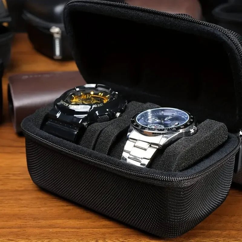 1pc 2 Card Position Hard Shell Watch Storage Box, Travel Storage Bag, Hard Shell, Portable Anti - pressure, Ideal choice for Gifts - 𝐝𝐮𝐯𝐥𝐚𝐬𝐡𝐨𝐩.𝐜𝐨𝐦