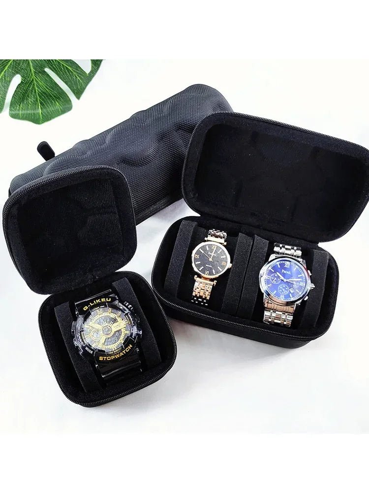 1pc 2 Card Position Hard Shell Watch Storage Box, Travel Storage Bag, Hard Shell, Portable Anti - pressure, Ideal choice for Gifts - 𝐝𝐮𝐯𝐥𝐚𝐬𝐡𝐨𝐩.𝐜𝐨𝐦