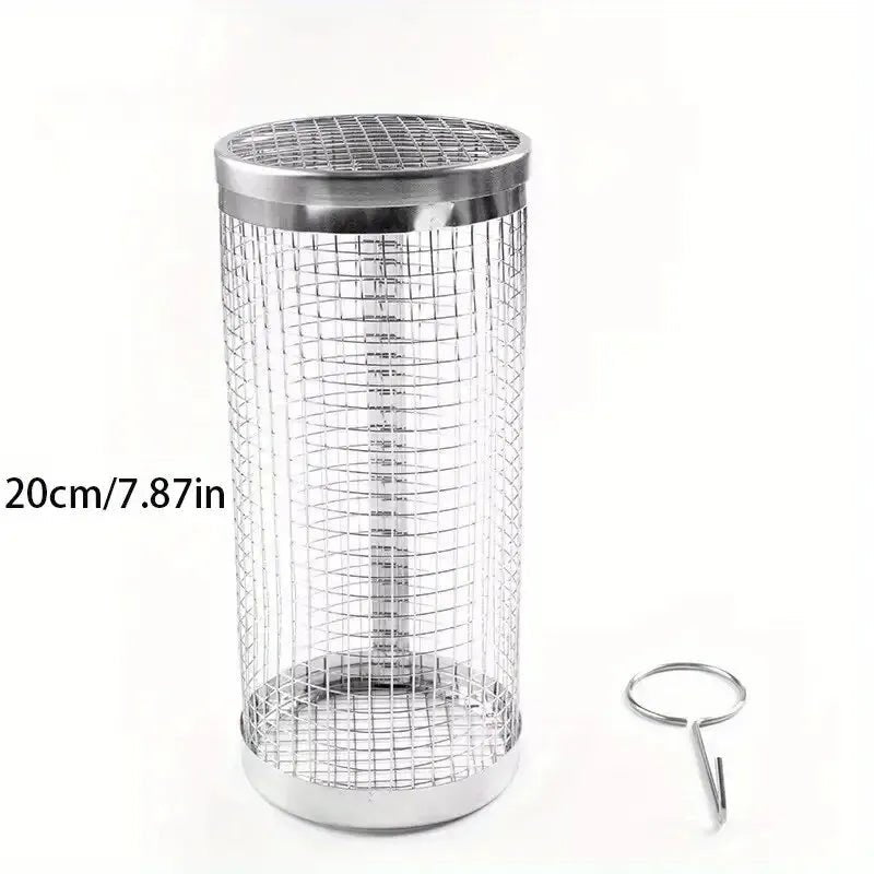 1pc Stainless Steel BBQ Cage Grill Cage Perfect For OutdoorGrilling Camping Grill Accessories Tool Gifts For Camping BBQ - 𝐝𝐮𝐯𝐥𝐚𝐬𝐡𝐨𝐩.𝐜𝐨𝐦