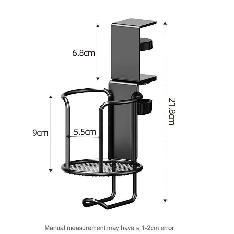 2 in 1 No Drill Desk Cup Holder Adjustable Upgraded Arm Clamp Stand 360 Degree Rotating Table Edge Clamp Anti - Fall Cup Holder - 𝐝𝐮𝐯𝐥𝐚𝐬𝐡𝐨𝐩.𝐜𝐨𝐦