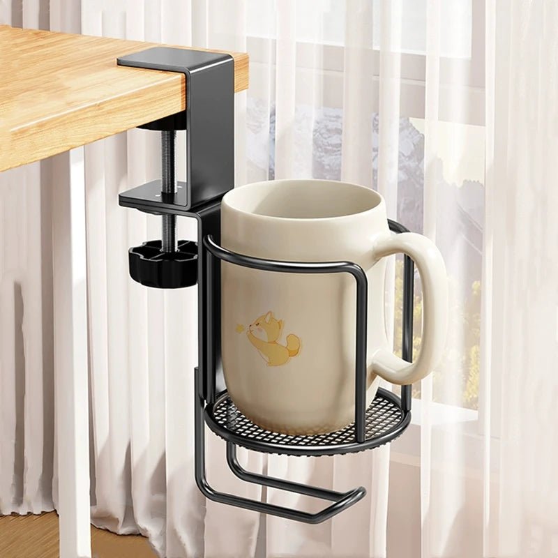 2 in 1 No Drill Desk Cup Holder Adjustable Upgraded Arm Clamp Stand 360 Degree Rotating Table Edge Clamp Anti - Fall Cup Holder - 𝐝𝐮𝐯𝐥𝐚𝐬𝐡𝐨𝐩.𝐜𝐨𝐦