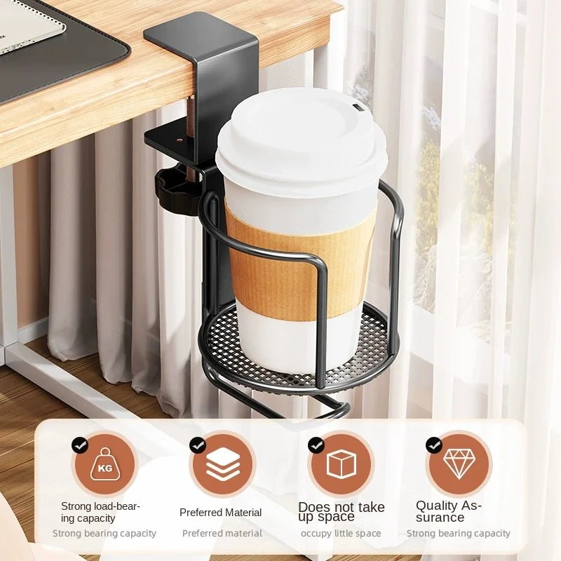 2 in 1 No Drill Desk Cup Holder Adjustable Upgraded Arm Clamp Stand 360 Degree Rotating Table Edge Clamp Anti - Fall Cup Holder - 𝐝𝐮𝐯𝐥𝐚𝐬𝐡𝐨𝐩.𝐜𝐨𝐦