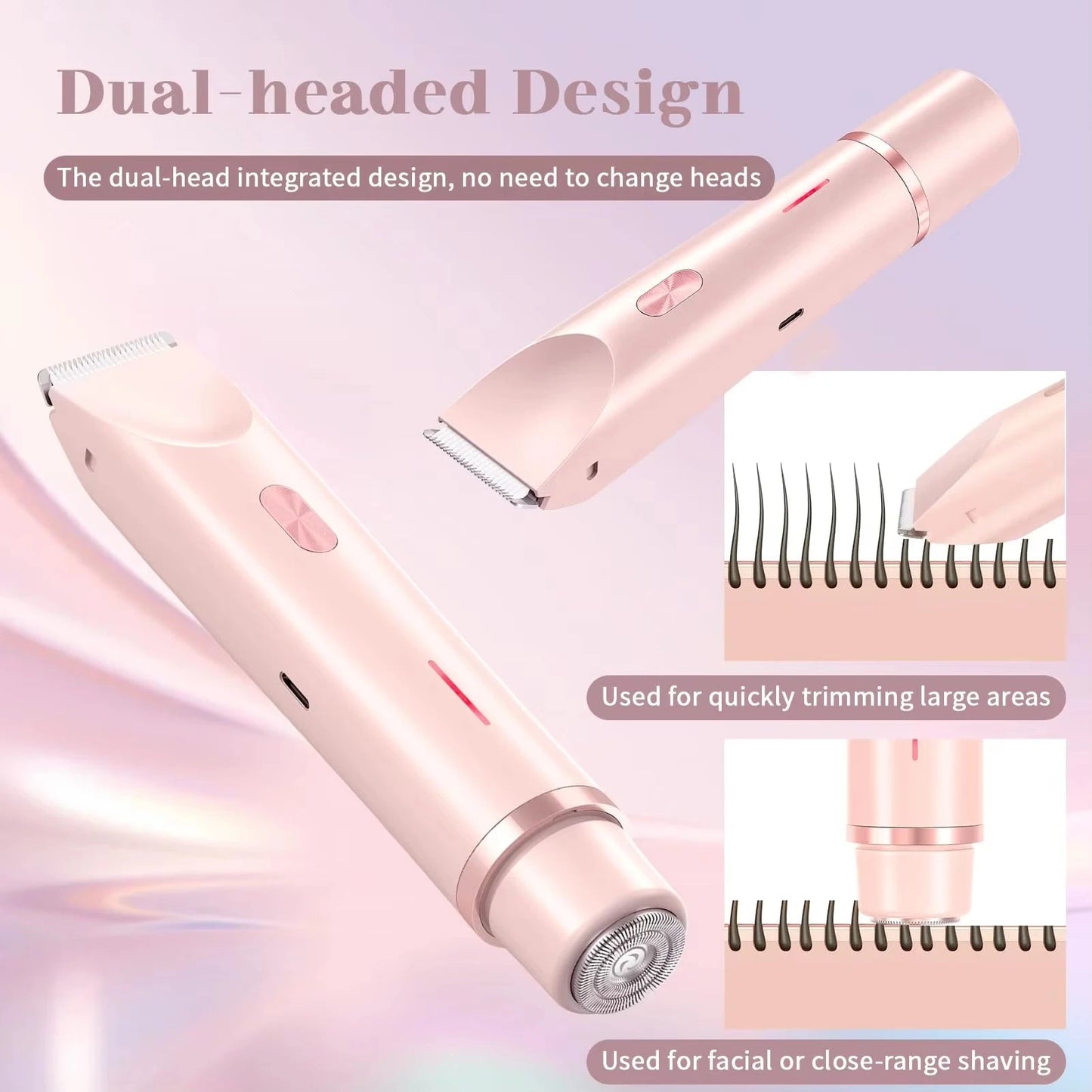 2025 Waterproof Rechargeable Electric Shaver Mini Women Bikini Trimmer Body Hair Remover Mini Double Headed Electric Epilator - 𝐝𝐮𝐯𝐥𝐚𝐬𝐡𝐨𝐩.𝐜𝐨𝐦