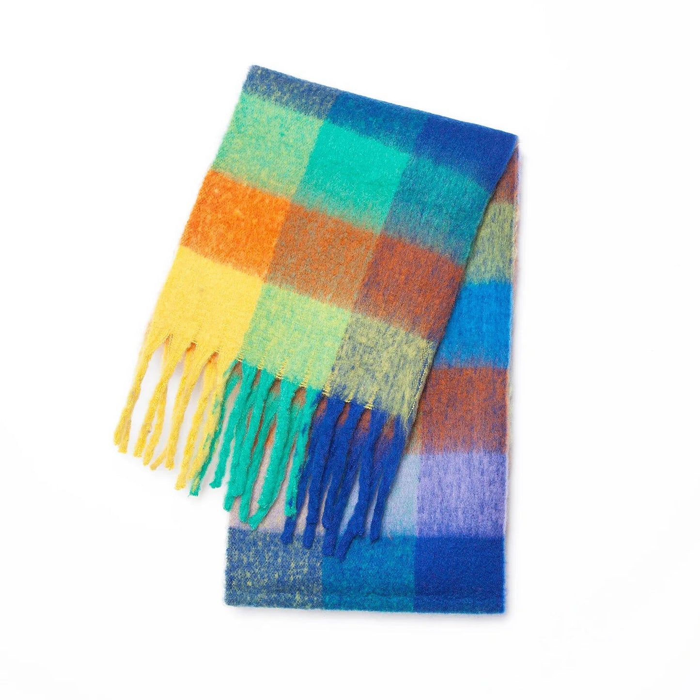 2025 Winter Thick Warm Scarf Women Cashmere Shawl and Wraps Pashmina Neckerchief Bufanda Female Rainbow Hairy Tessel Echarpe New - 𝐝𝐮𝐯𝐥𝐚𝐬𝐡𝐨𝐩.𝐜𝐨𝐦