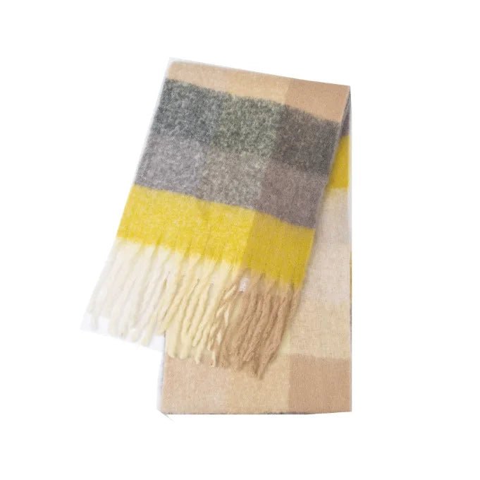 2025 Winter Thick Warm Scarf Women Cashmere Shawl and Wraps Pashmina Neckerchief Bufanda Female Rainbow Hairy Tessel Echarpe New - 𝐝𝐮𝐯𝐥𝐚𝐬𝐡𝐨𝐩.𝐜𝐨𝐦