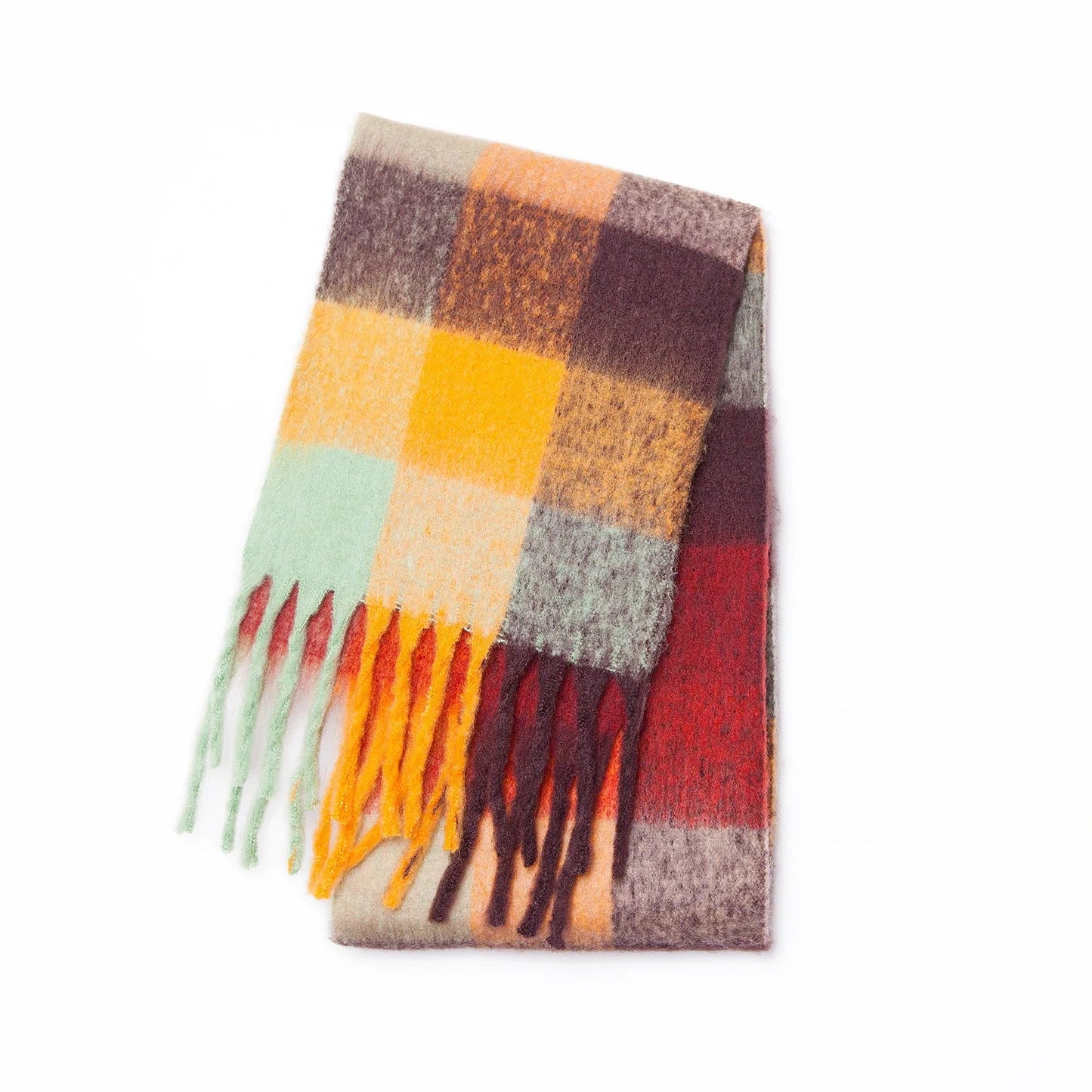 2025 Winter Thick Warm Scarf Women Cashmere Shawl and Wraps Pashmina Neckerchief Bufanda Female Rainbow Hairy Tessel Echarpe New - 𝐝𝐮𝐯𝐥𝐚𝐬𝐡𝐨𝐩.𝐜𝐨𝐦