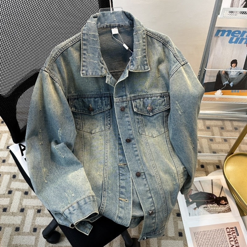 Workwear denim jacket men's spring and autumn new style