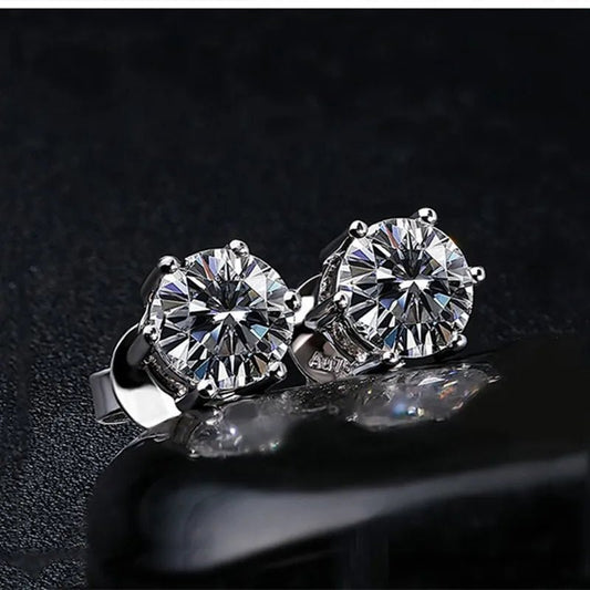 2ct 8mm Moissanite Earrings for Women Lab Grown Diamond Ear Studs 925 Sterling Silver Fine Jewelry Gift - 𝐃𝐔𝐕𝐋𝐀𝐒𝐇𝐎𝐏