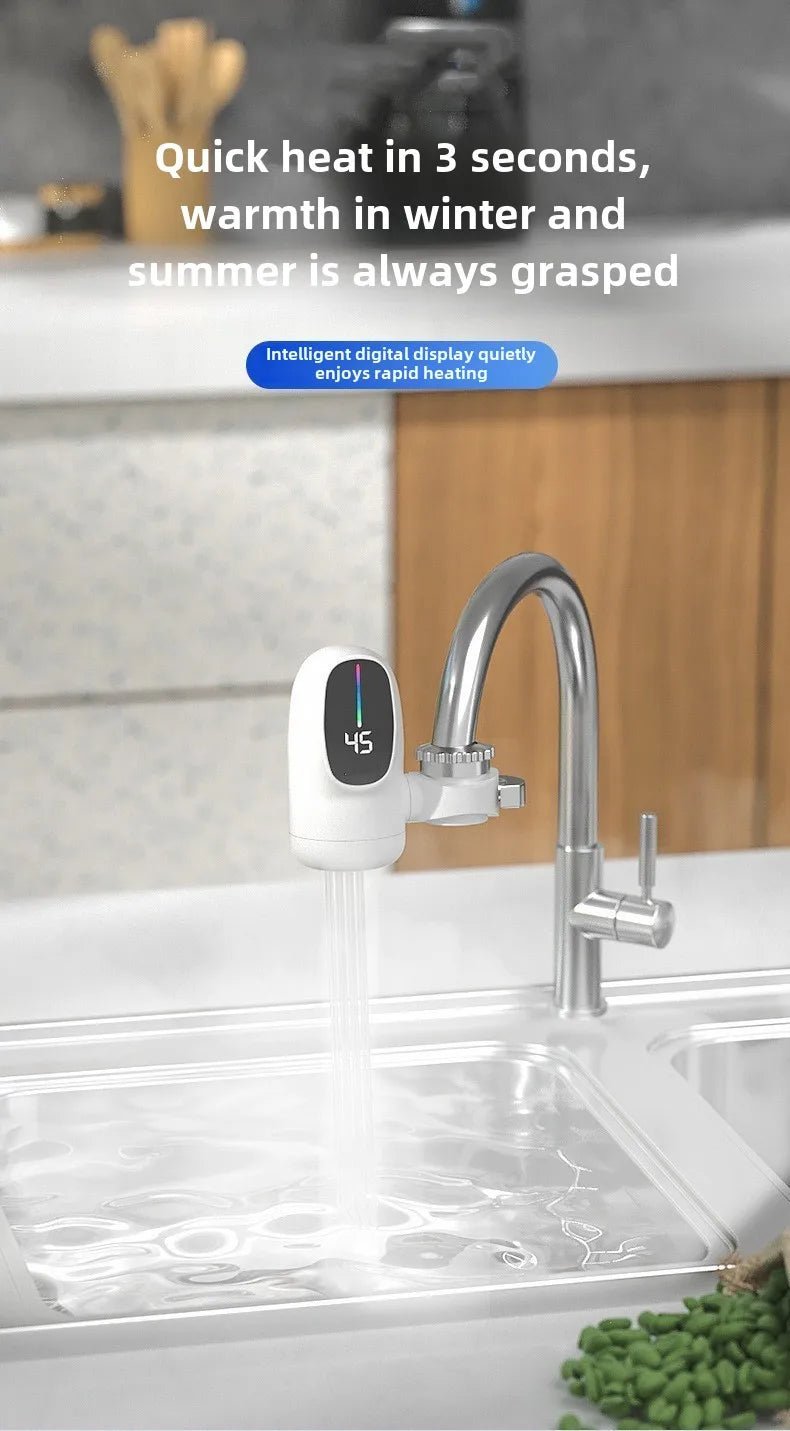 3000W Instant Hot Water Heater Faucet Electric Tankless for Kitchen Fast Heating Tap with Temperature Display - 𝐝𝐮𝐯𝐥𝐚𝐬𝐡𝐨𝐩.𝐜𝐨𝐦