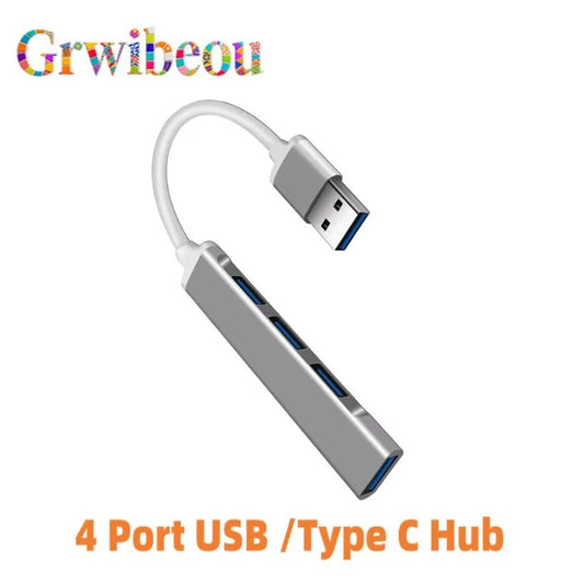 4 Port USB 3.0 /Type C Hub Splitter Adapter High Speed 5Gbps OTG for MacBook Pro 13/15 Air Xiaomi Huawei PC&Computer Accessories - 𝐝𝐮𝐯𝐥𝐚𝐬𝐡𝐨𝐩.𝐜𝐨𝐦