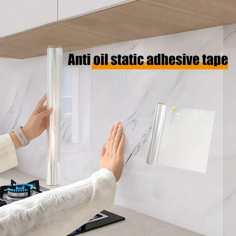45cm transparent waterproof and oil - proof static wallpaper kitchen stove anti - fouling sticker high temperature resistant - 𝐝𝐮𝐯𝐥𝐚𝐬𝐡𝐨𝐩.𝐜𝐨𝐦