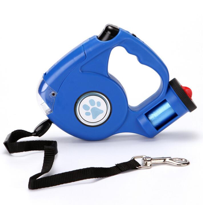 4.5M LED Flashlight Extendable Retractable Pet Dog Leash Lead with Garbage Bag - 𝐝𝐮𝐯𝐥𝐚𝐬𝐡𝐨𝐩.𝐜𝐨𝐦