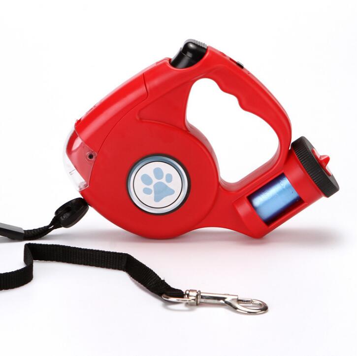4.5M LED Flashlight Extendable Retractable Pet Dog Leash Lead with Garbage Bag - 𝐝𝐮𝐯𝐥𝐚𝐬𝐡𝐨𝐩.𝐜𝐨𝐦