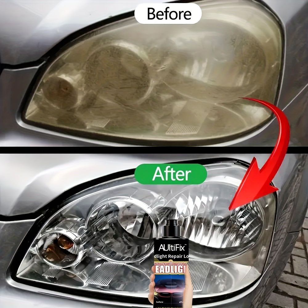 AULTIFIX Car Headlight Repair Cream, 100ml, Anti-Oxidation & Scratch Repair, PVC Plastic Polish, Universal Fit for Car Light Maintenance & Care