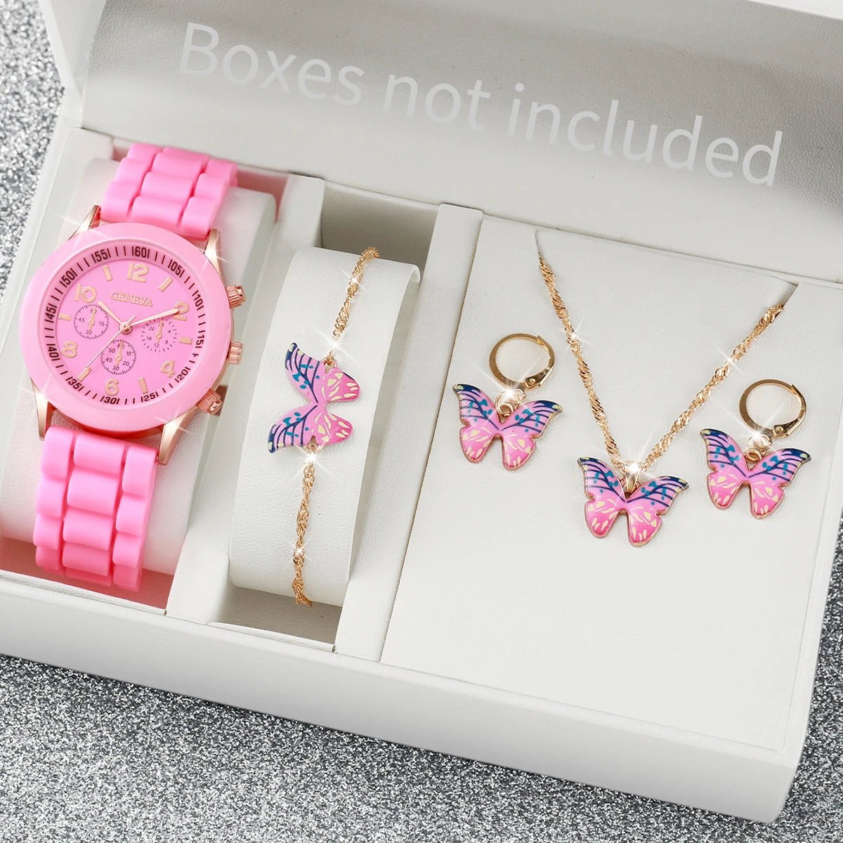 5/6PCS Women Watches Fashion Silicone Band Women Quartz Watches Jewelry Set Reloj Mujer Girls Clock Gift (Without Box) - 𝐝𝐮𝐯𝐥𝐚𝐬𝐡𝐨𝐩.𝐜𝐨𝐦