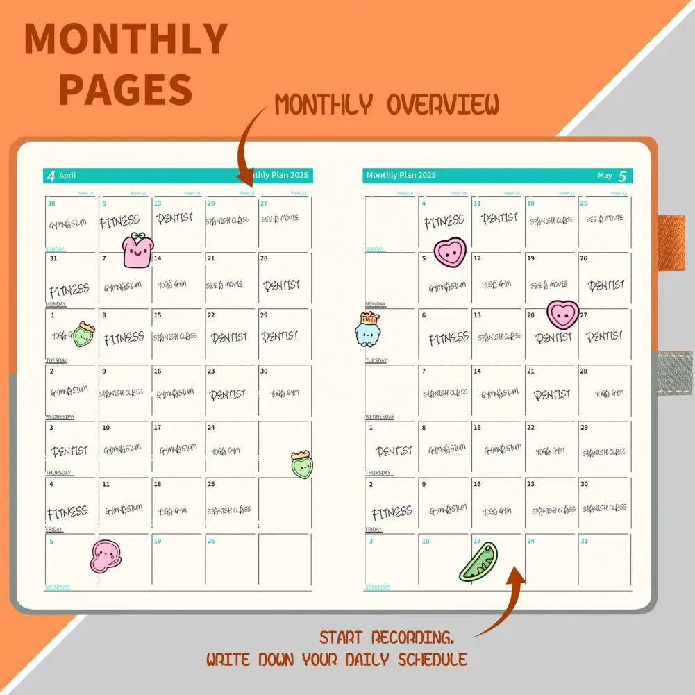Englischer Zeitplan, Büroorganisations-Effizienzhandbuch, Kalender, Notizbuch