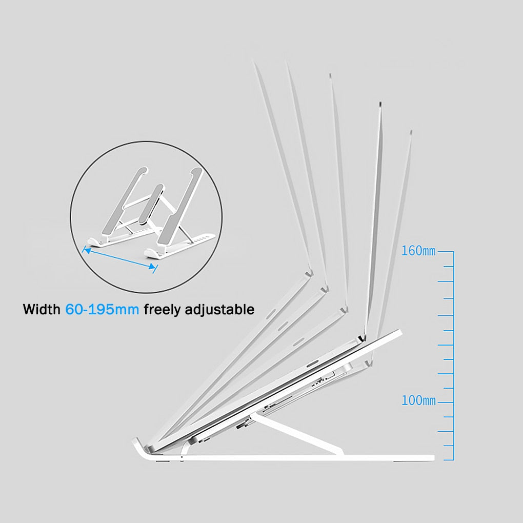 Suport portabil pentru laptop, suport pliabil cu înălțime reglabilă, bază de suport pentru computer, suport de răcire, design gol, suport pentru laptop 
