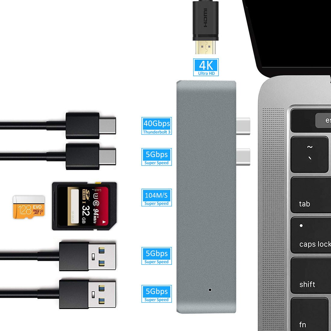7 - in - 1 Dual Type - C to HDMI Dock USB 3.0 Hub Converter - 𝐝𝐮𝐯𝐥𝐚𝐬𝐡𝐨𝐩.𝐜𝐨𝐦
