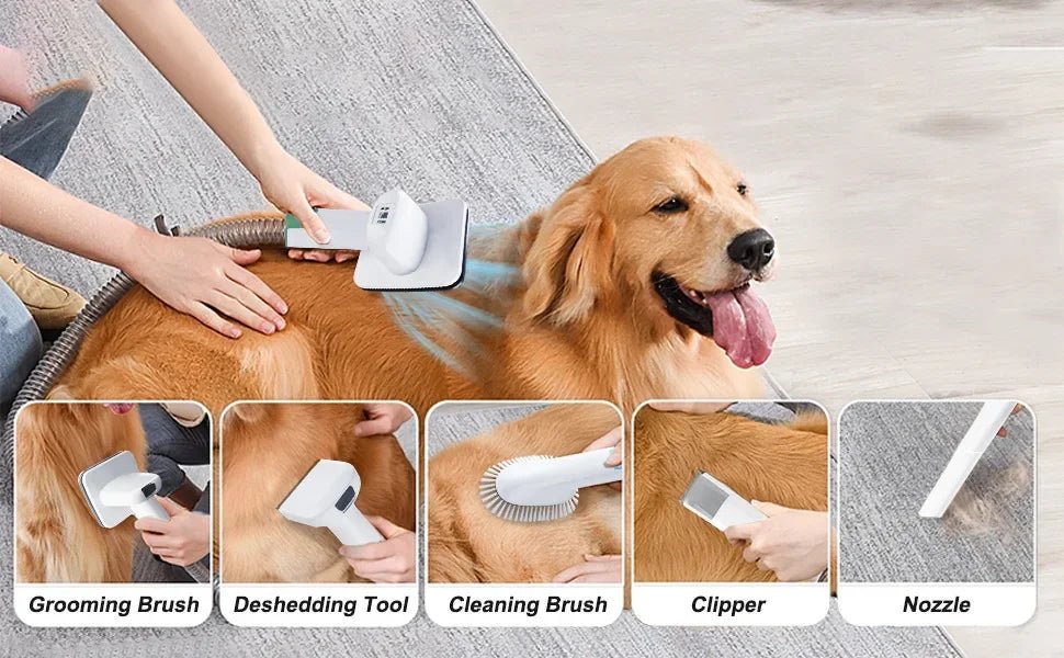 7 in 1 Pet Grooming Vacuum Kit Dog Grooming Clippers Pet Hair Remover with Power Large Suction & Low Noise Pet Hair Kits - 𝐝𝐮𝐯𝐥𝐚𝐬𝐡𝐨𝐩.𝐜𝐨𝐦