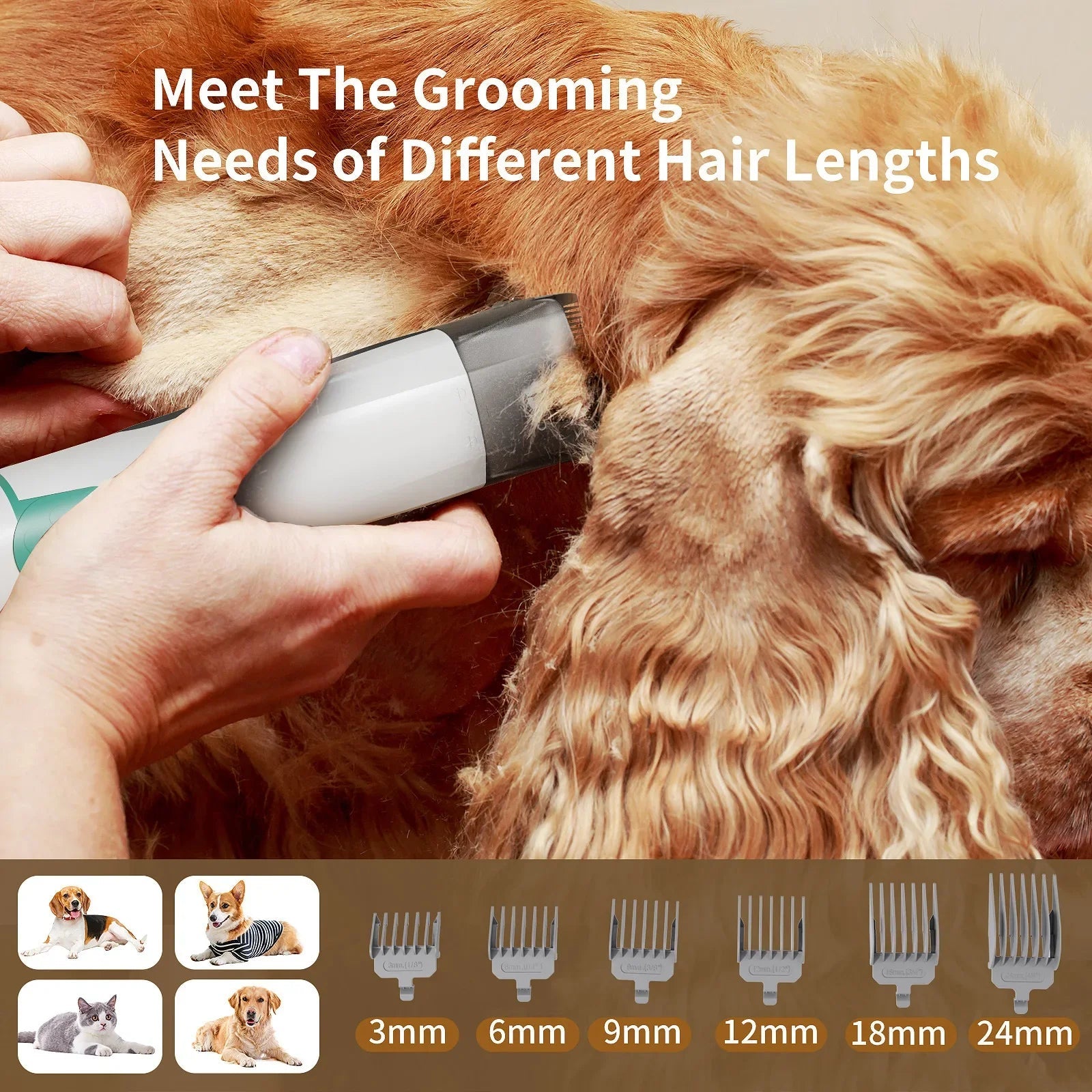 7 in 1 Pet Grooming Vacuum Kit Dog Grooming Clippers Pet Hair Remover with Power Large Suction & Low Noise Pet Hair Kits - 𝐝𝐮𝐯𝐥𝐚𝐬𝐡𝐨𝐩.𝐜𝐨𝐦