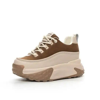 7CM Genuine Leather Platform Wedge Fashion Women Spring Well - fitting Autumn Chunky Sneakers Shoes Breathable Mixed Color Winter - 𝐃𝐔𝐕𝐋𝐀𝐒𝐇𝐎𝐏