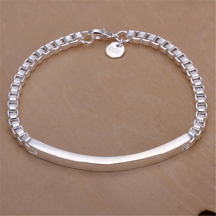 925 Sterling Silver Exquisite Solid Chain Bracelet Fashion Charm Women Men Solid Wedding Cute Simple Models Jewelry - 𝐃𝐔𝐕𝐋𝐀𝐒𝐇𝐎𝐏
