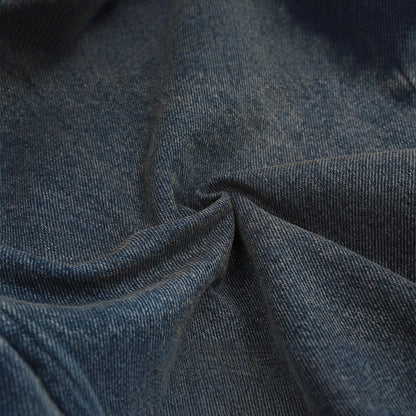 Streetwear Men's Straight Leg Denim Jeans with Letter Print, Casual Loose Fit  Pants